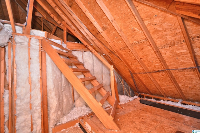 view of attic