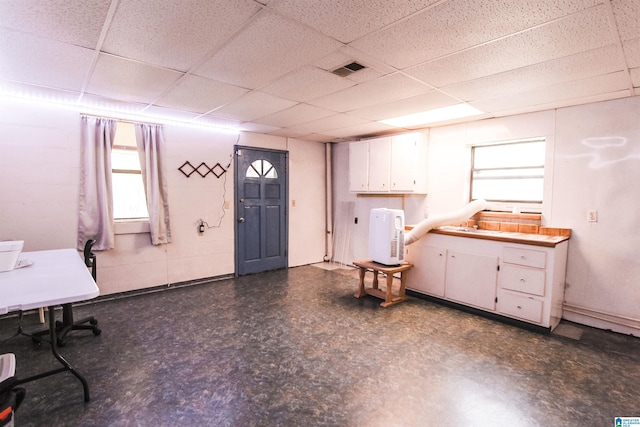 washroom with cabinets