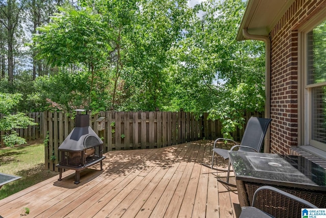 view of wooden deck