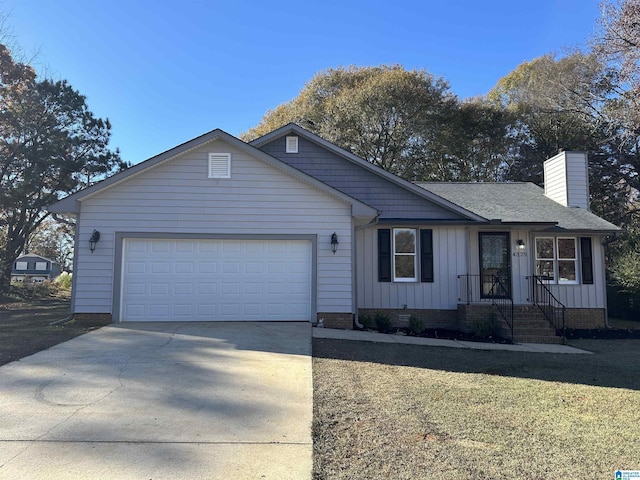 ranch-style house with a garage