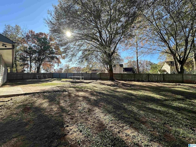 view of yard with a patio area