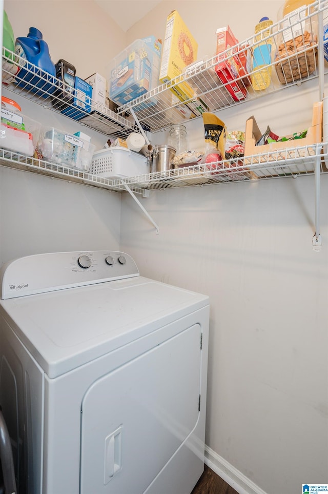 laundry area featuring washer / clothes dryer