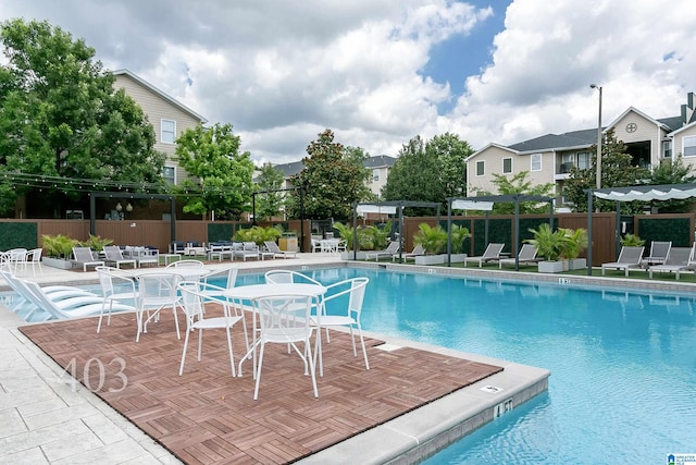 view of pool with a patio area