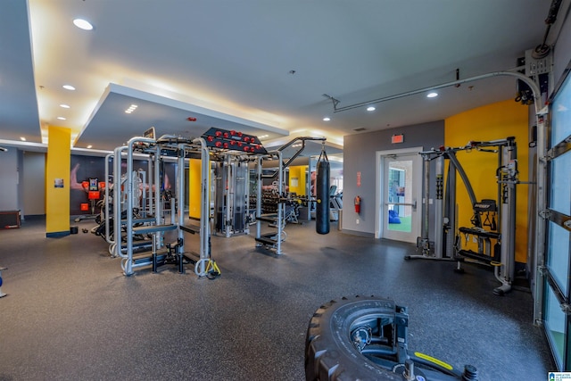 view of workout area