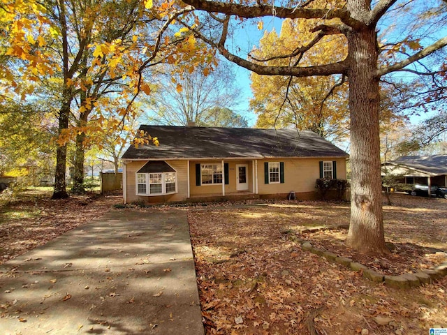 view of ranch-style house