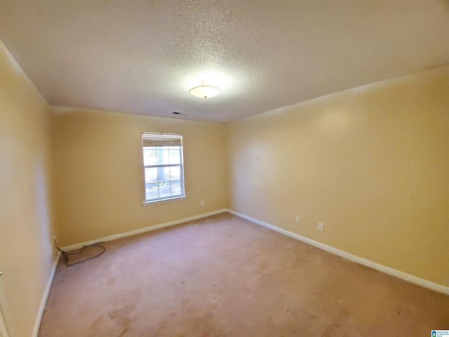 spare room with carpet floors and a textured ceiling