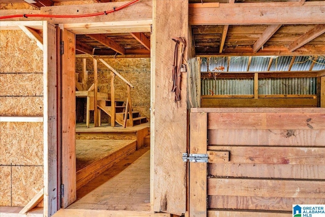 view of horse barn