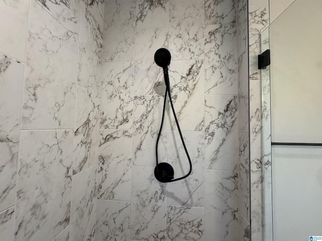 room details with a tile shower