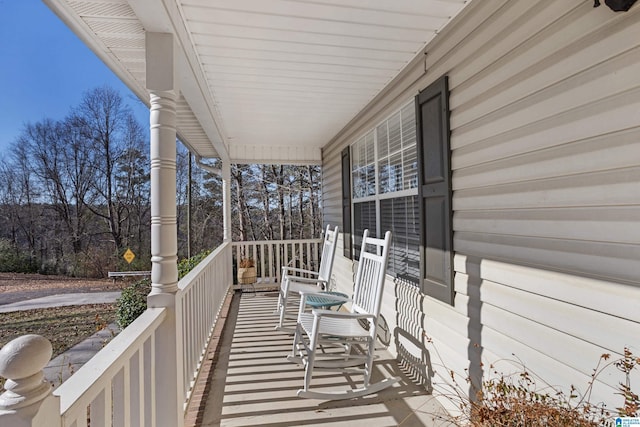 exterior space featuring covered porch