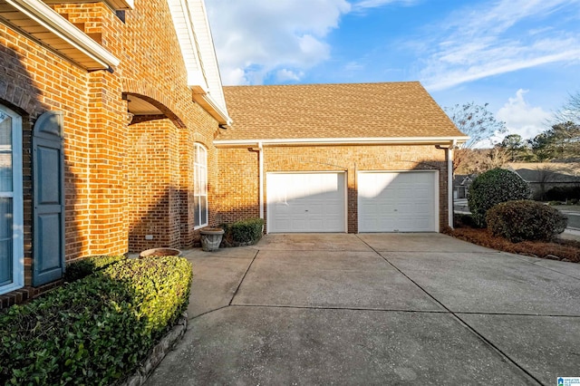 view of home's exterior featuring a garage