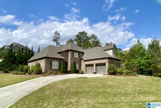 view of front of home with a front yard