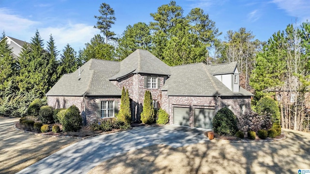 view of front facade with a garage