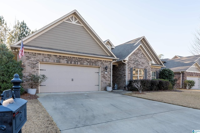 view of front facade with a garage