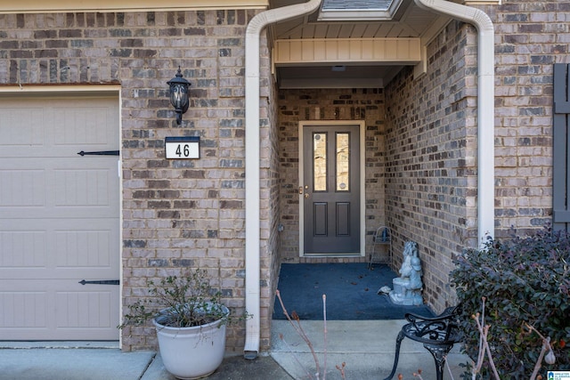 entrance to property with a garage