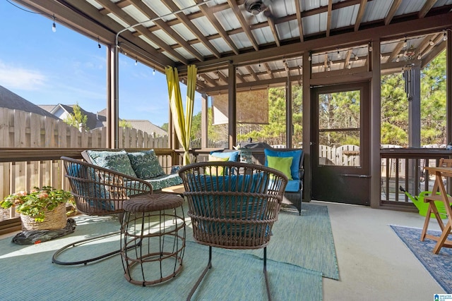 view of sunroom / solarium