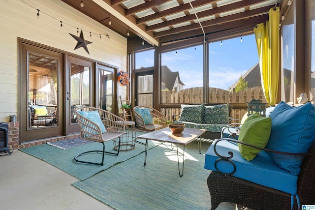 view of sunroom / solarium