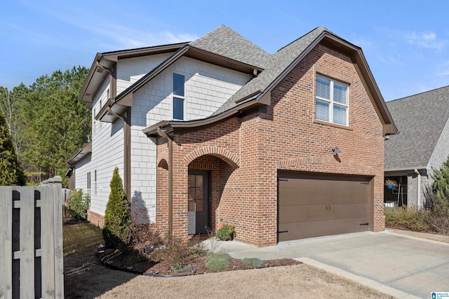 view of front of house featuring a garage