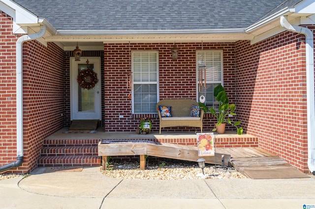 property entrance with a porch