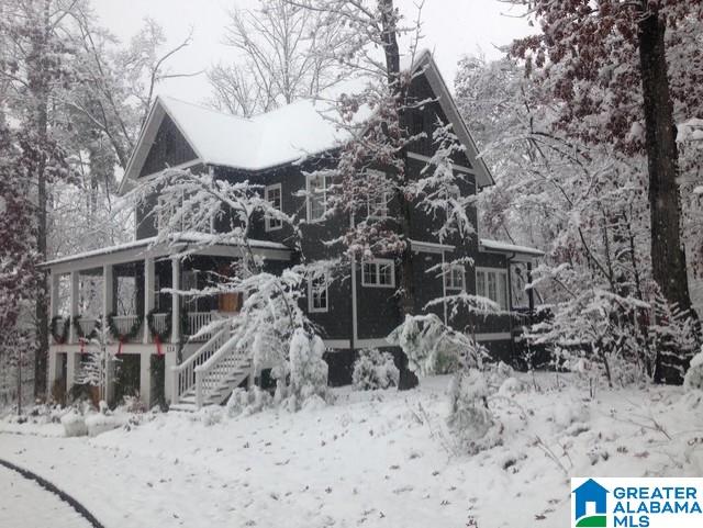 view of snow covered exterior