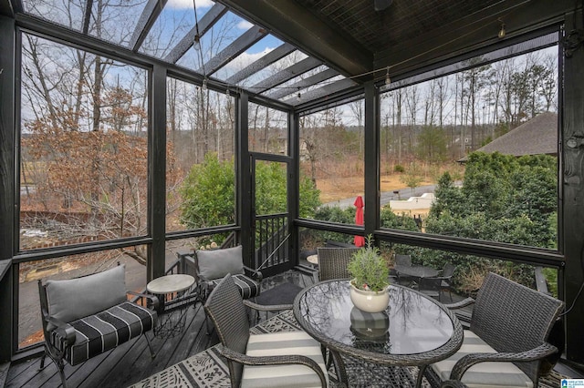 view of sunroom