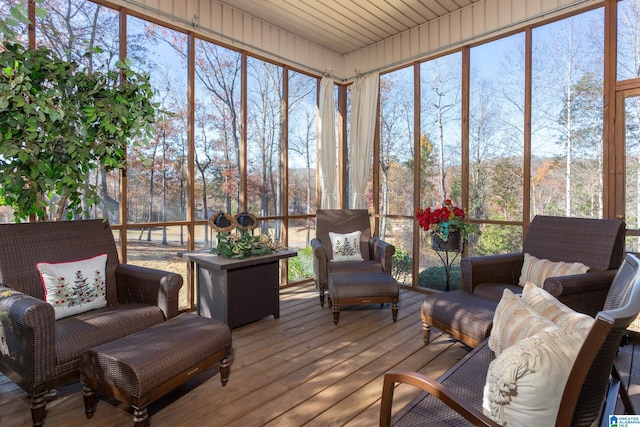 view of sunroom / solarium