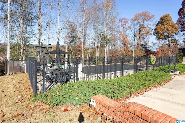 exterior space with a gazebo