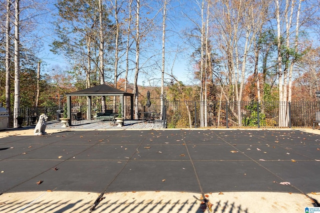 view of pool with a gazebo