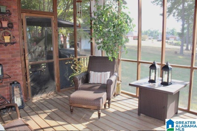 sunroom / solarium featuring a wealth of natural light