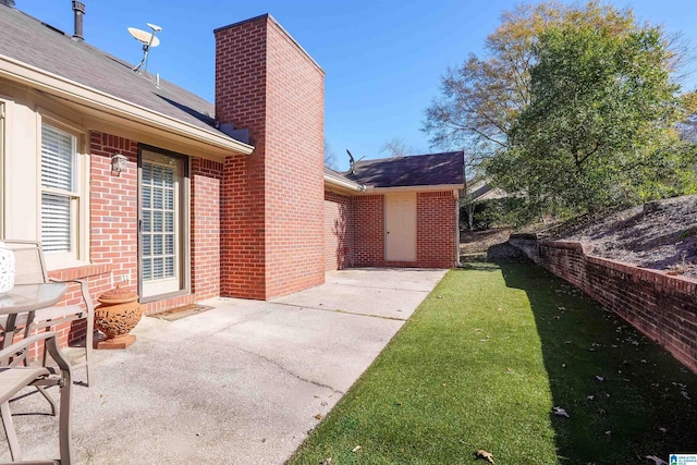 exterior space with a patio