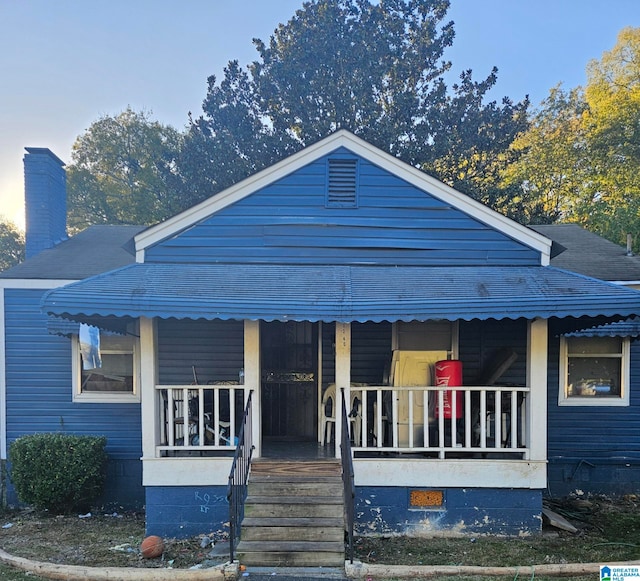 bungalow with a porch