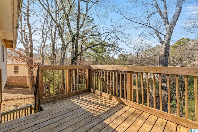 view of wooden deck