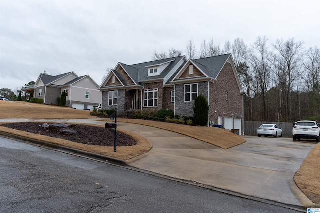 view of front facade with a garage