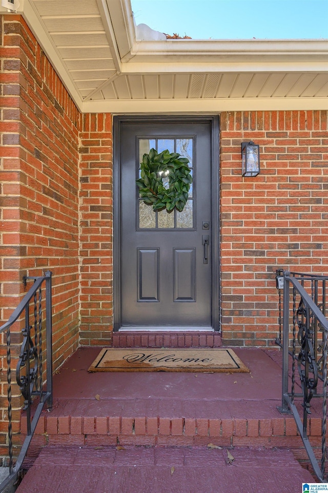 view of doorway to property