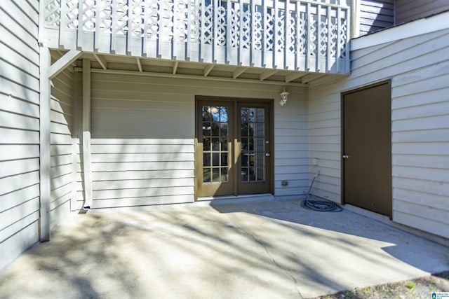 view of patio with french doors