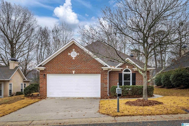 view of front property with a garage