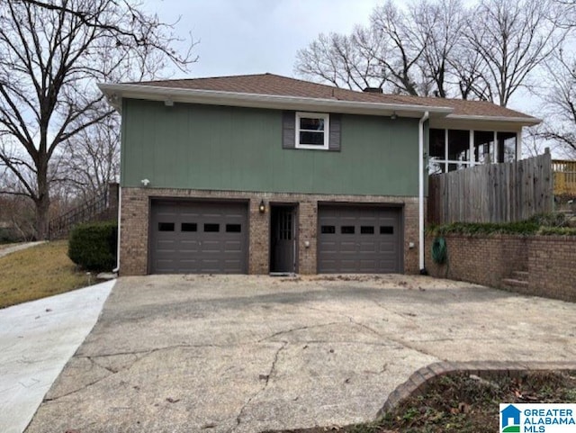 view of home's exterior featuring a garage