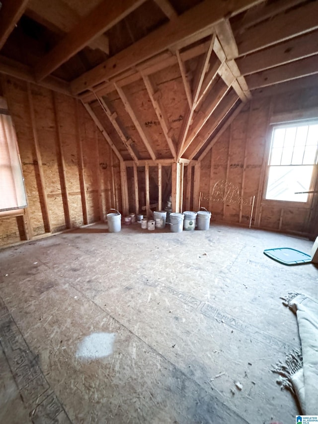 view of attic