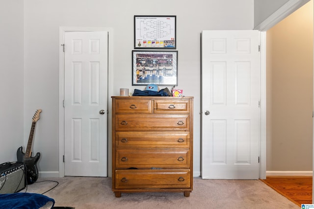 interior space with light colored carpet