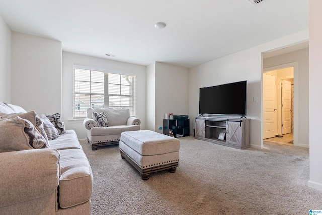 view of carpeted living room