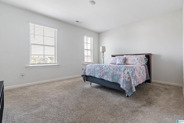 view of carpeted bedroom