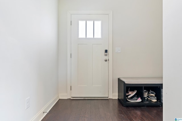 entryway featuring dark hardwood / wood-style flooring