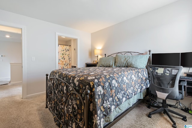 view of carpeted bedroom