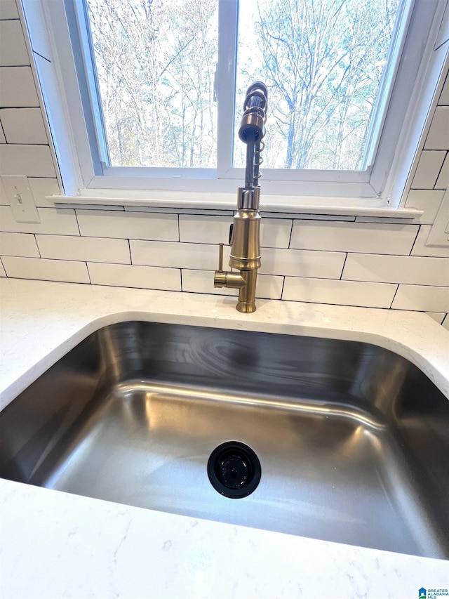 interior details featuring sink