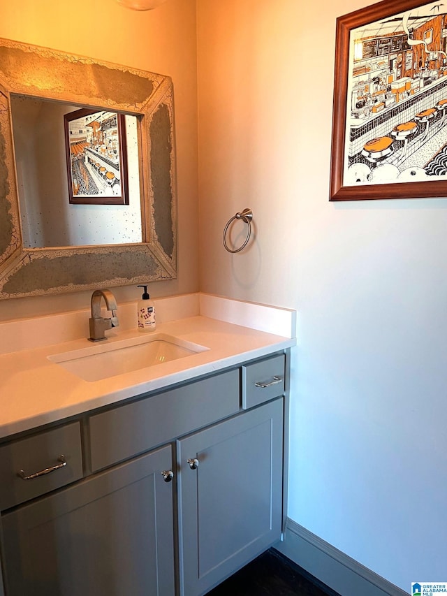 bathroom with vanity