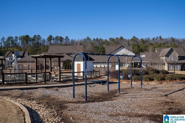 view of jungle gym