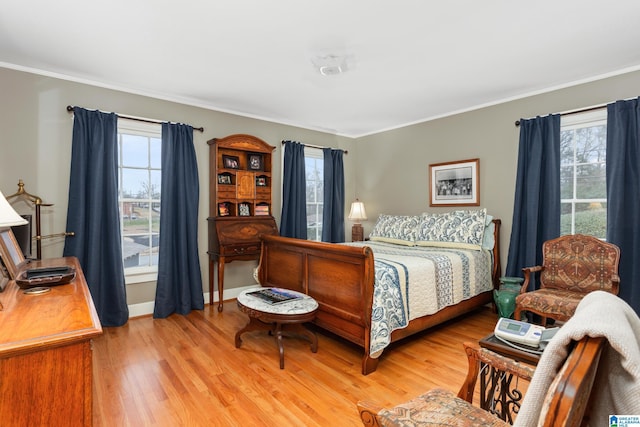 bedroom featuring light hardwood / wood-style flooring