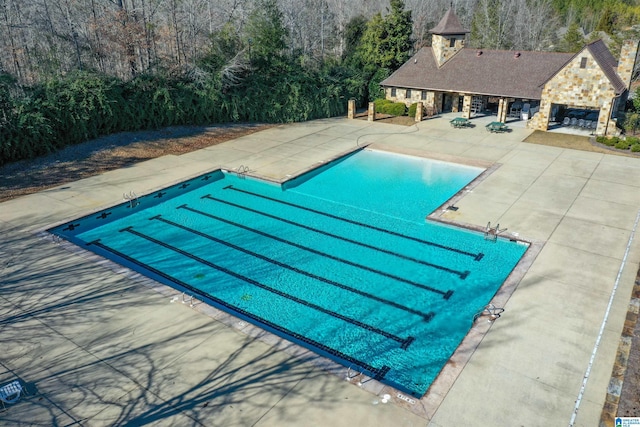 view of pool with a patio