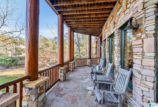 view of patio with covered porch