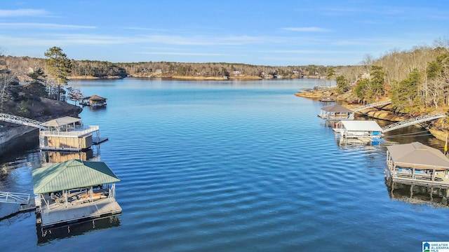 exterior space featuring a water view