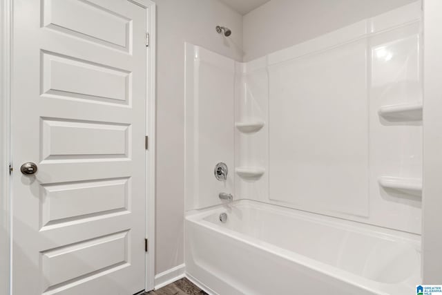 bathroom featuring wood finished floors